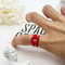 แหวนแต่งงานผู้หญิงชุบทองเงินแท้ / แหวนแฟชั่นพลอยสแตนเลส