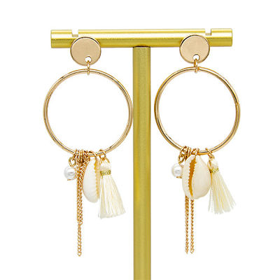 Helix Piercing Gold Huggie Hoop ต่างหู Diamond Stud Body Piercing 10mm Gauge